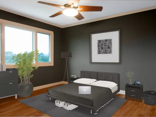 Black bedroom