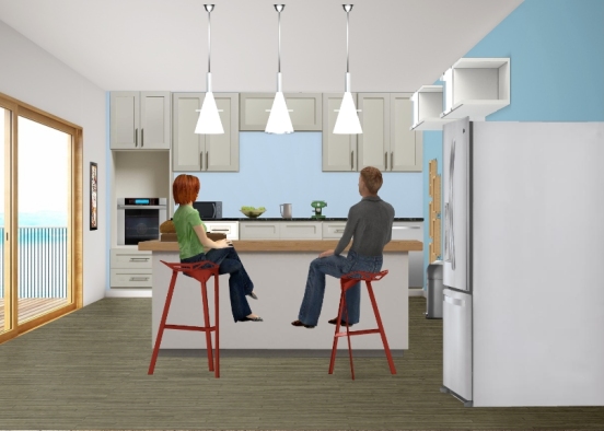 Open kitchen  Design Rendering