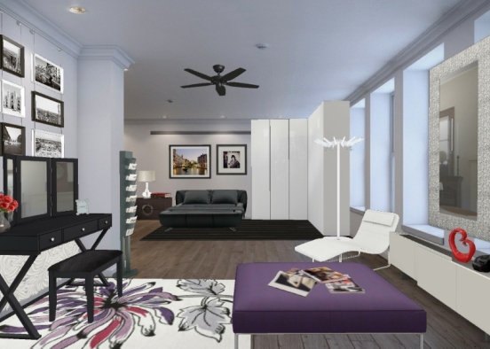 An ideal bedroom Design Rendering
