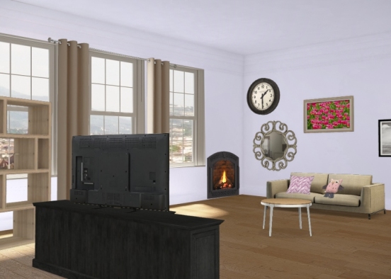 Comfy little living room Design Rendering