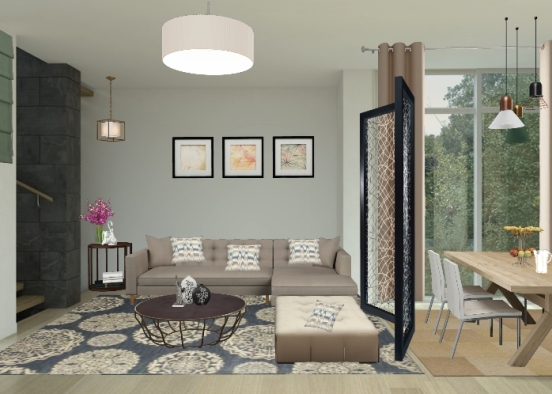 simple livingroom Design Rendering