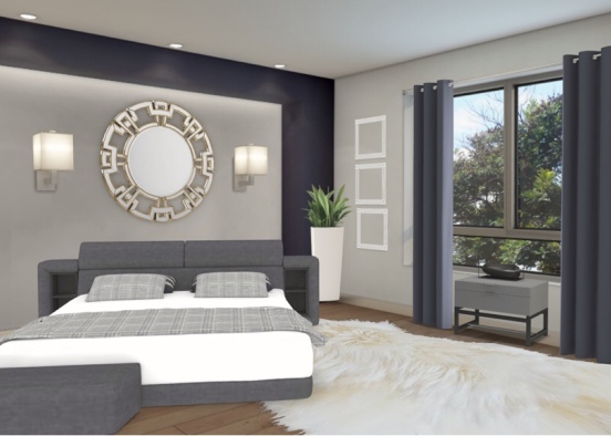 elegant bedroom  Design Rendering