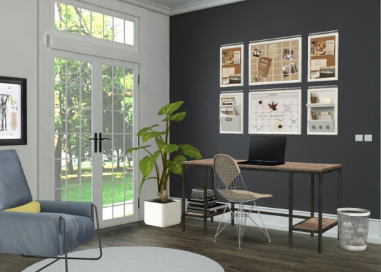 Home Office Design Rendering