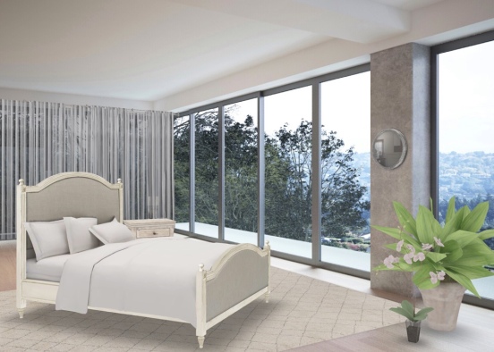 neutral bedroom Design Rendering