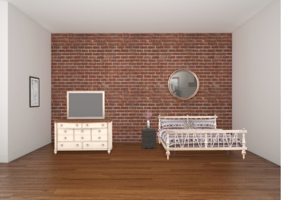 Contemporary Brick Room Design Rendering