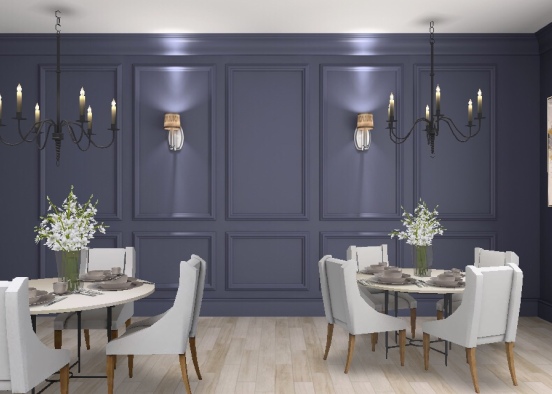 Glamour dining room Design Rendering