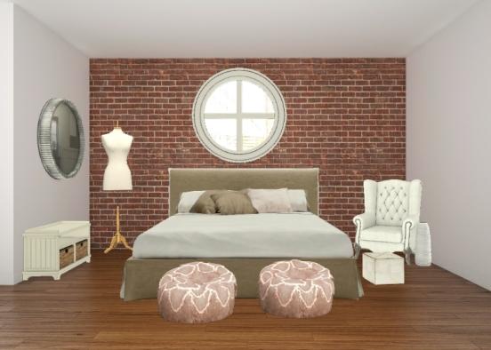 Sandy bedroom   Design Rendering