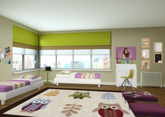 Teen-LOVE-bedroom Design Rendering