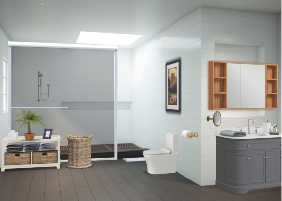Spanish Riveria Bathroom Design Rendering