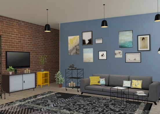 SIMPLE LIVING ROOM 💎 Design Rendering
