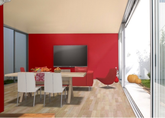 Open Concept Living Room  Design Rendering