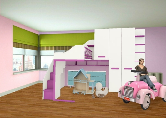 Habitacion para niñas Design Rendering