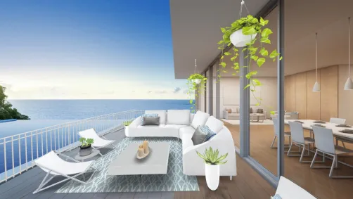 Oceanside mansion patio 