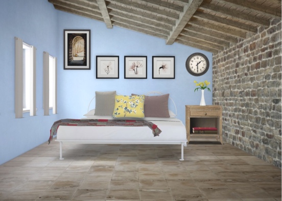 Italy inspired bedroom Design Rendering