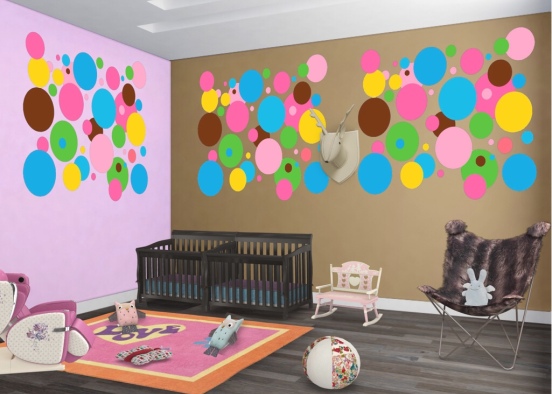 Baby Girl Nursery  Design Rendering