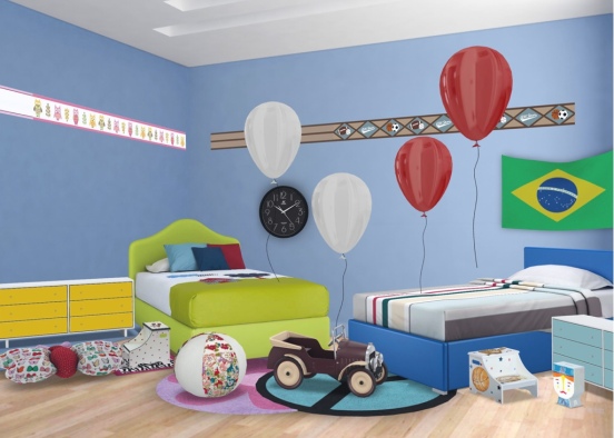 kids room of 2019 for Brother and Sister  Design Rendering