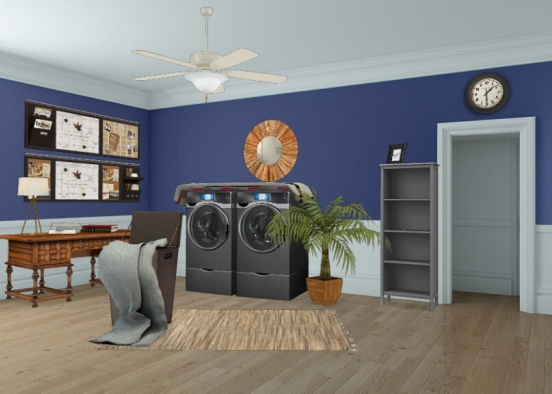 Simple laundry room Design Rendering