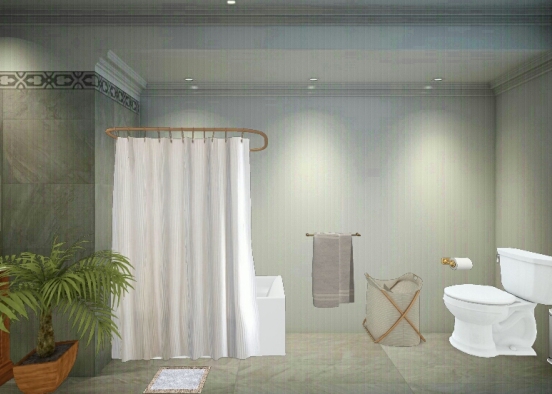 Luxurious bathroom Design Rendering