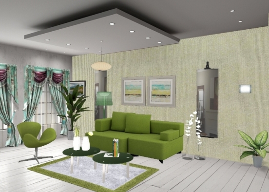 The green sofá Design Rendering