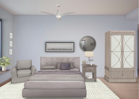 Lavender bedroom Design Rendering