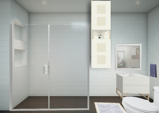 Banheiro casa Design Rendering