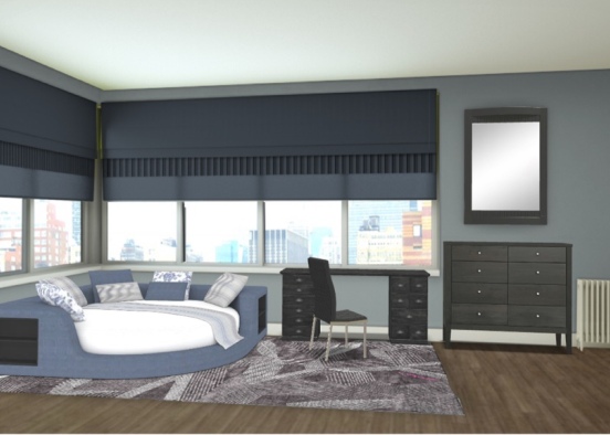 luxury teen hangout bedroom  Design Rendering