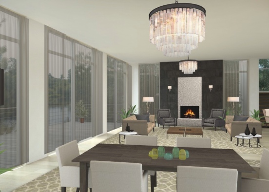 luxury villa Design Rendering