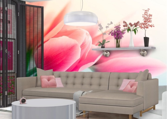Pink Flowers Design Rendering