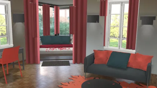 Chambre rouge et noir