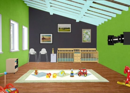 Boy nursery. Design Rendering