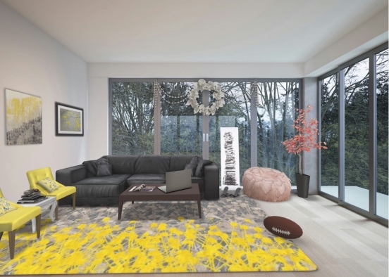 The cozy living room Design Rendering