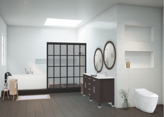 clean bathroom Design Rendering