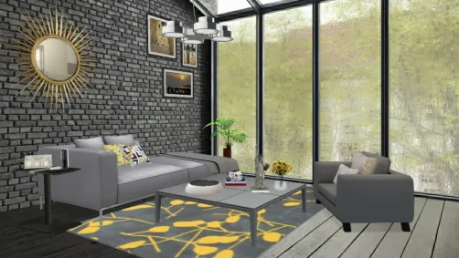 Yellow-grey office