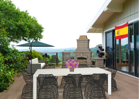 Outdoors dining Design Rendering