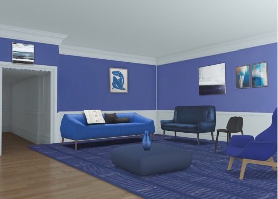 Blue room  Design Rendering