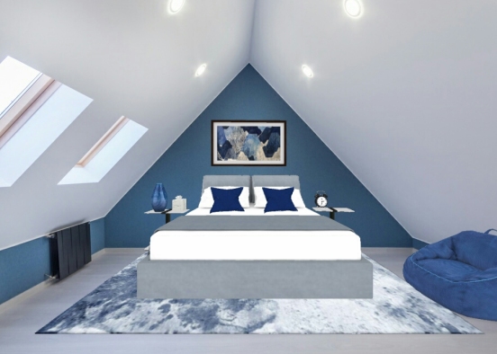 Blue room. Design Rendering