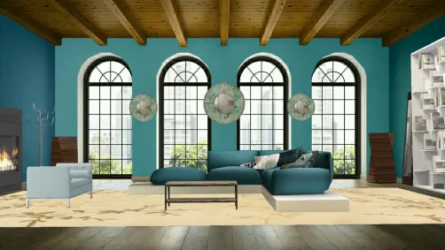 Lively living room...