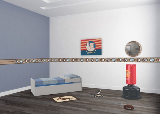 sportie kids bedroom Design Rendering
