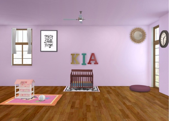 Kia’s room  Design Rendering