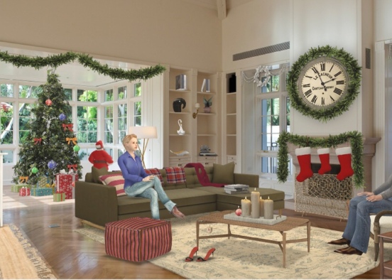 Christmas livingroom Design Rendering
