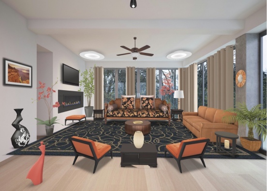 Livingroom - Quiet Elegance Design Rendering