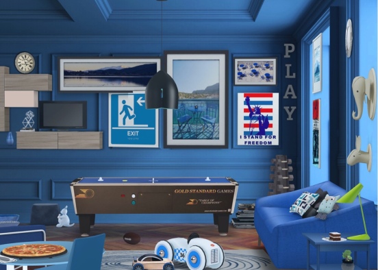 Big Blue Bonus Room Design Rendering