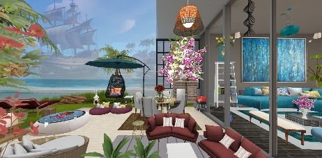 Abandoned island vacation home Design Rendering