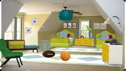 Quarto de menino em cabana