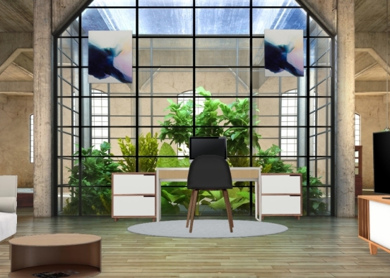 Little lounge Nd and office  Design Rendering