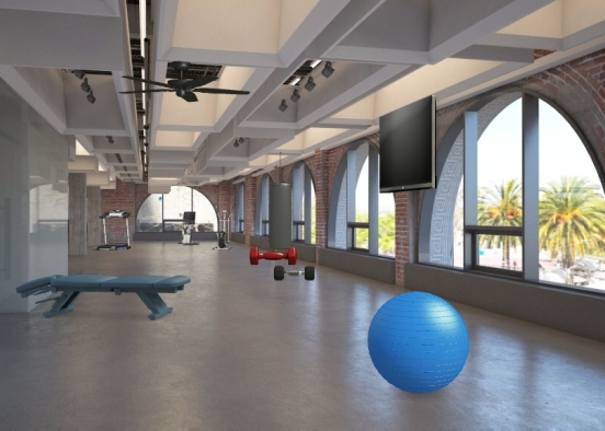 The gym Design Rendering