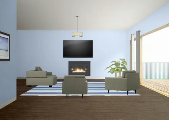Modern Living Room #1 Design Rendering