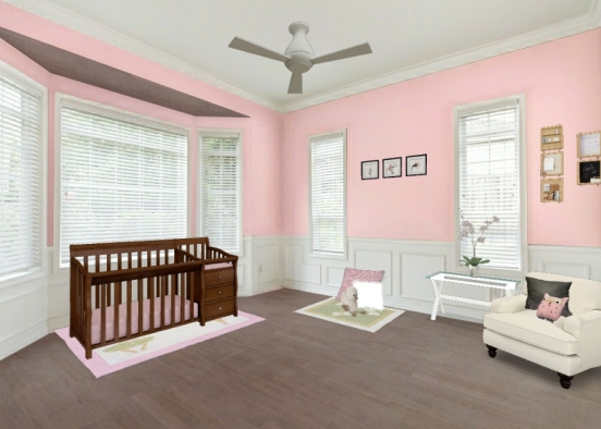 Baby girl room 💕 Design Rendering