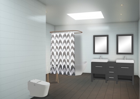 The modern bathroom By Ella Porth Design Rendering