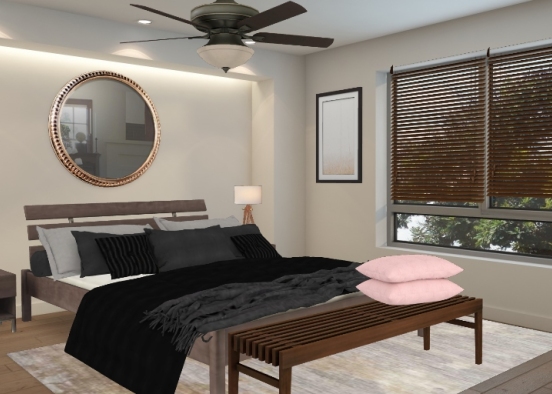 Rustic bedroom  Design Rendering